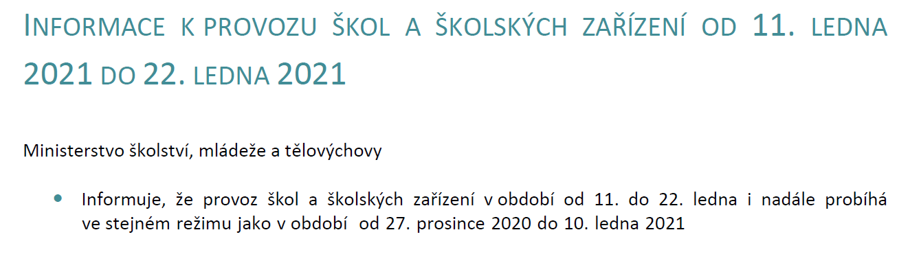 provoz skoly od 10.1.2021